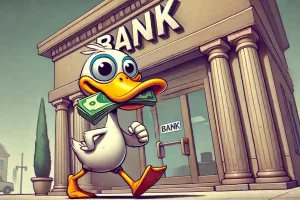Duck Walking to the Bank