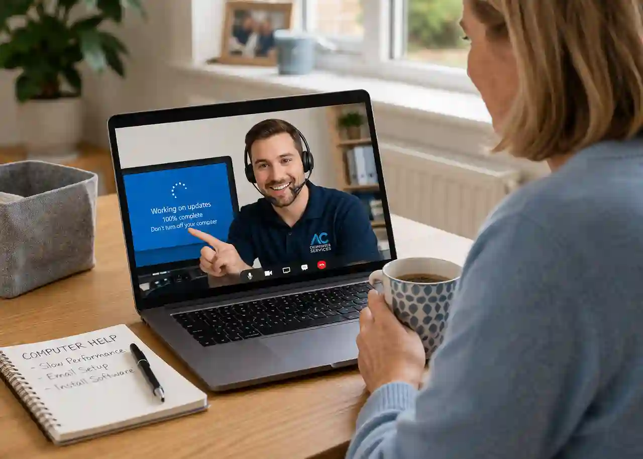 Friendly remote computer support for home users in Chelmsford helping resolve common IT problems quickly