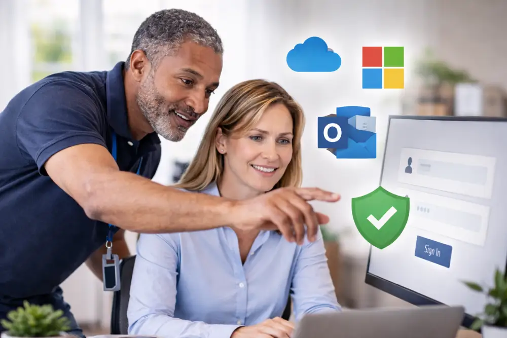 User experiencing Microsoft account sign-in issue on computer while receiving remote support